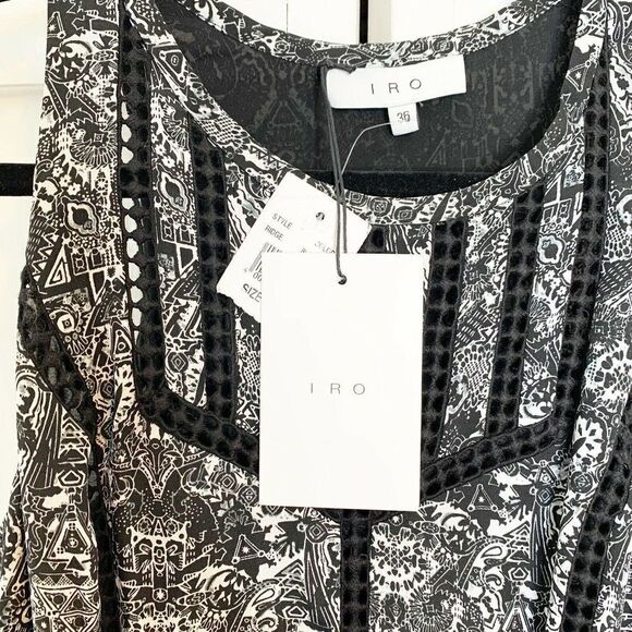 IRO Women’s Black/White Ridge Maxi Night Out Dress Size 36 - Picture 9 of 12